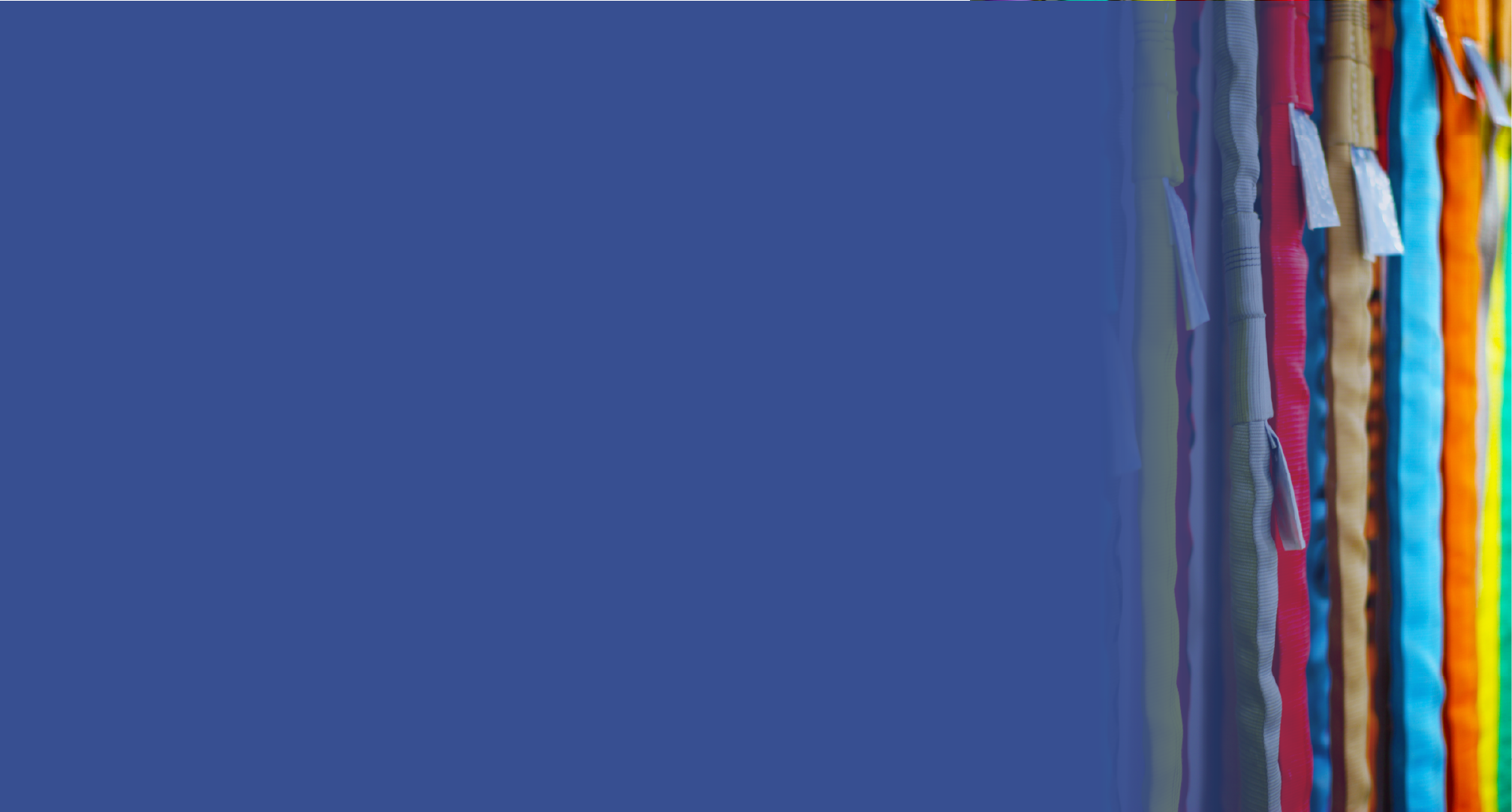 Rundschlingen Banner Bild mit blauem Hintergrund